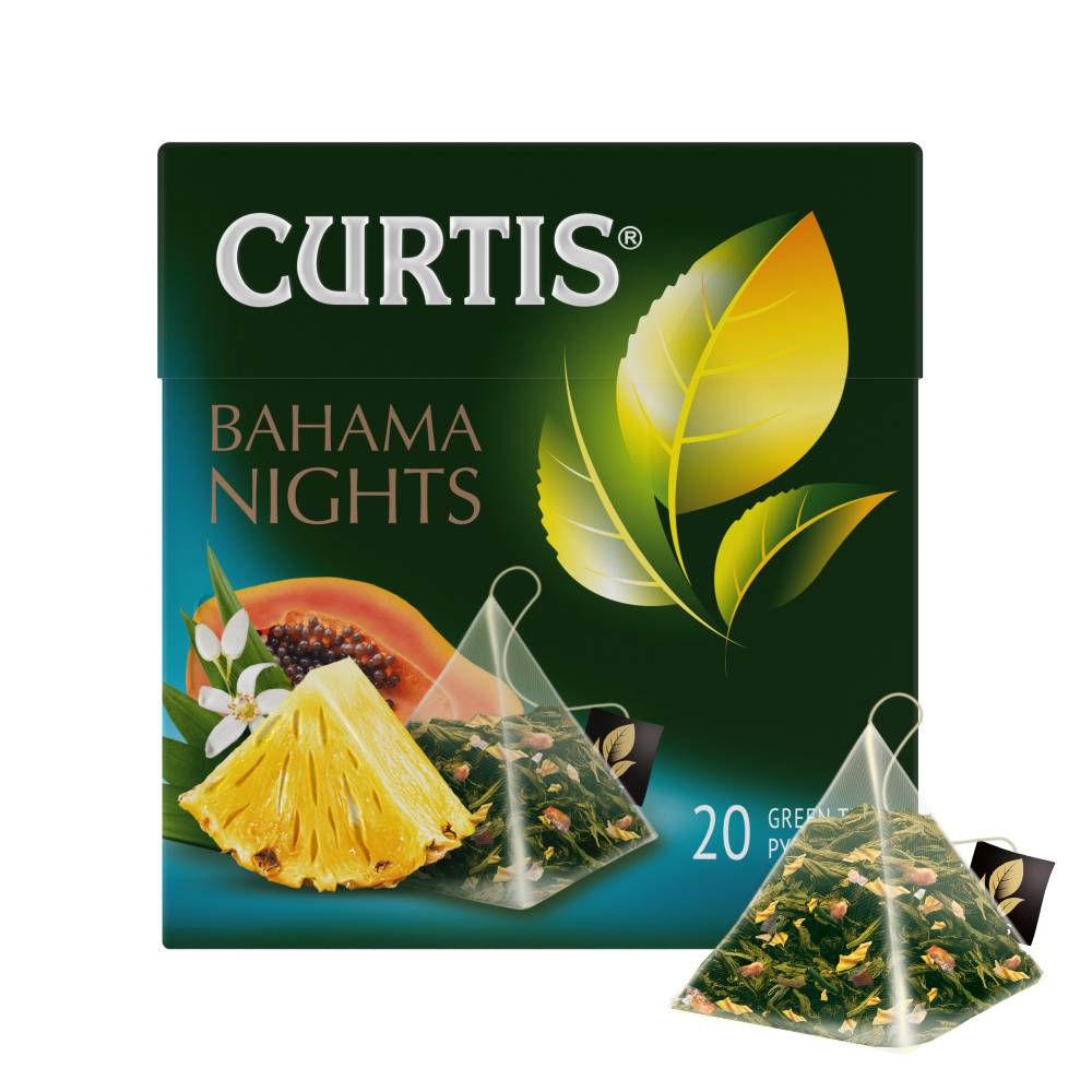 CURTIS Bahama Nights - Zeleni čaj sa ananasom, laticama cveća i aromom egzotičnog voća