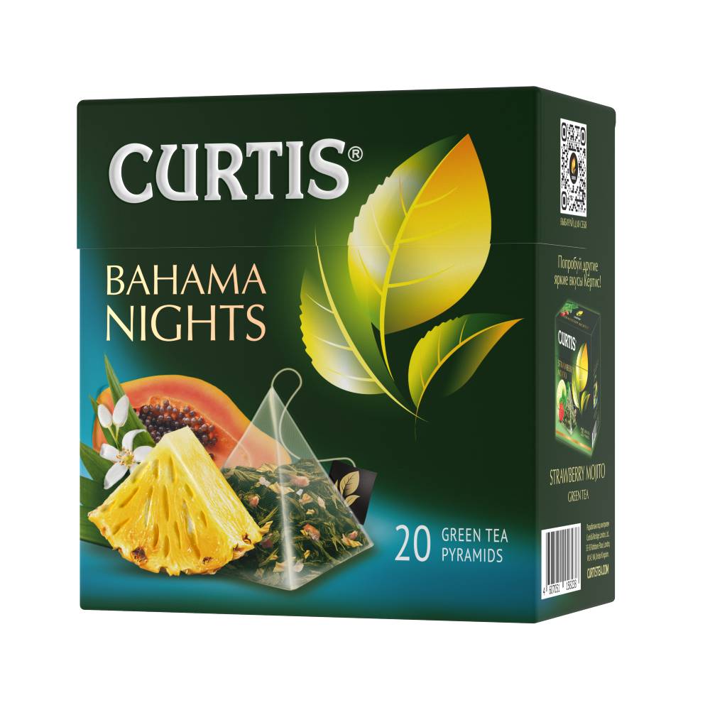 CURTIS Bahama Nights - Zeleni čaj sa ananasom, laticama cveća i aromom egzotičnog voća