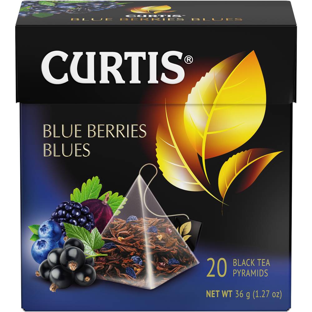 CURTIS Blue Berries Blues - Crni čaj sa komadićima crne ribizle, kupine, borovnice i laticama cveta različka