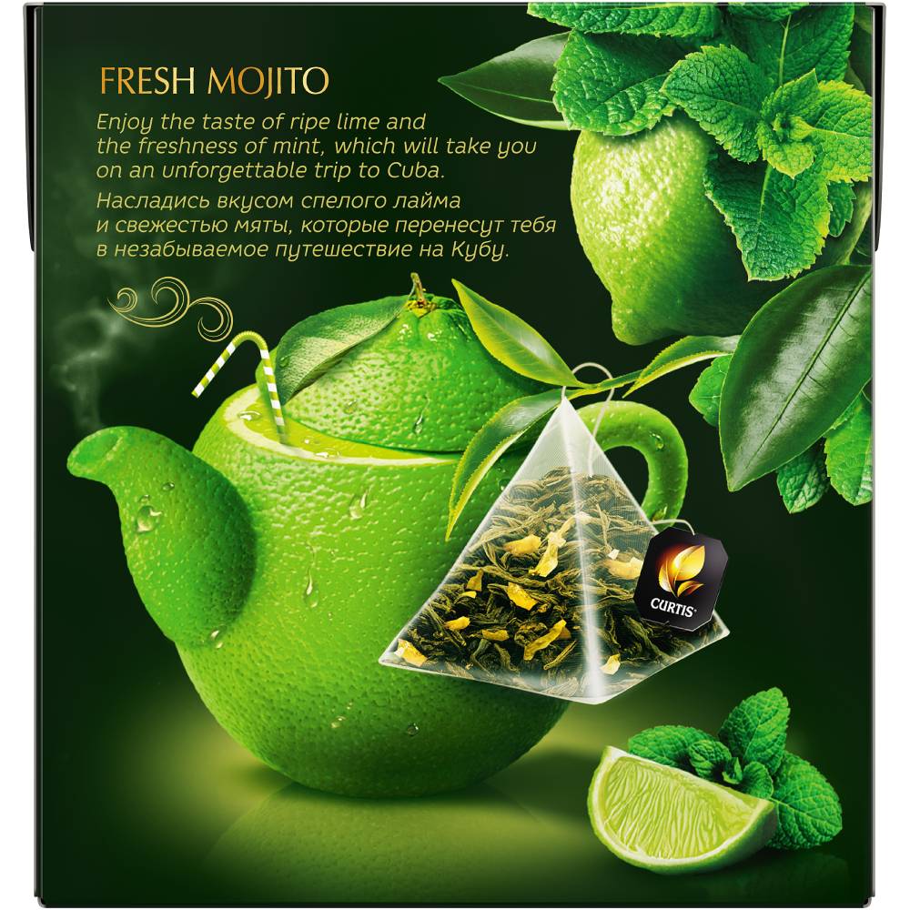 CURTIS Fresh Mojito - Zeleni čaj sa mohito aromom, korom citrusa i mentom