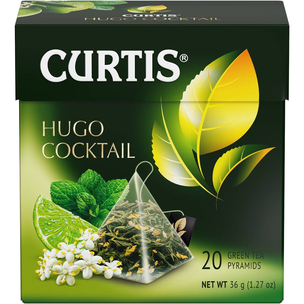 CURTIS Hugo Cocktail - Zeleni čaj sa mentom, korom citrusa, laticama cveća i aromom limete i cveta zove