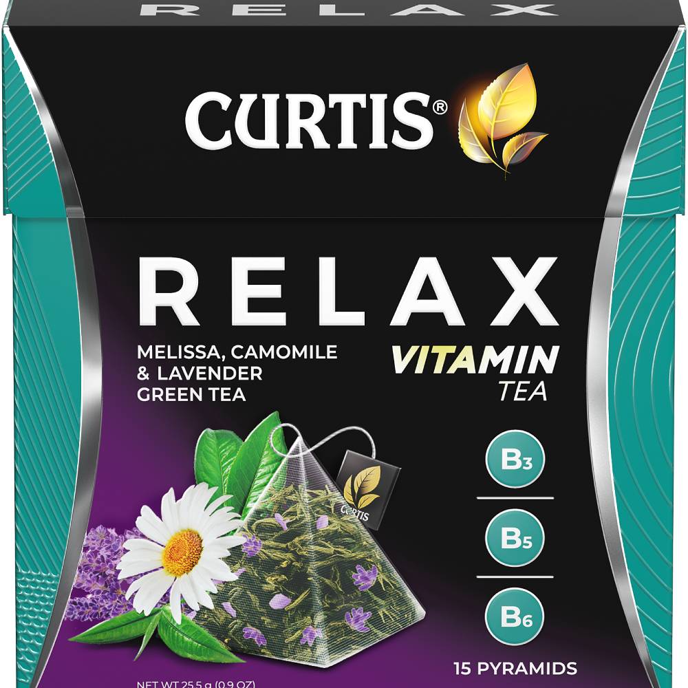 CURTIS Relax Tea - Zeleni čaj sa kamilicom, lavandom i matičnjakom, 15 x 1,7g