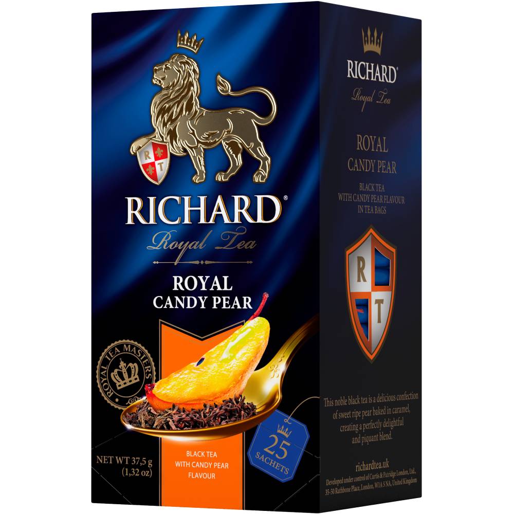 RICHARD Royal Candy Pear – Crni čaj sa aromom karamelizovane kruške, 25x1,5g