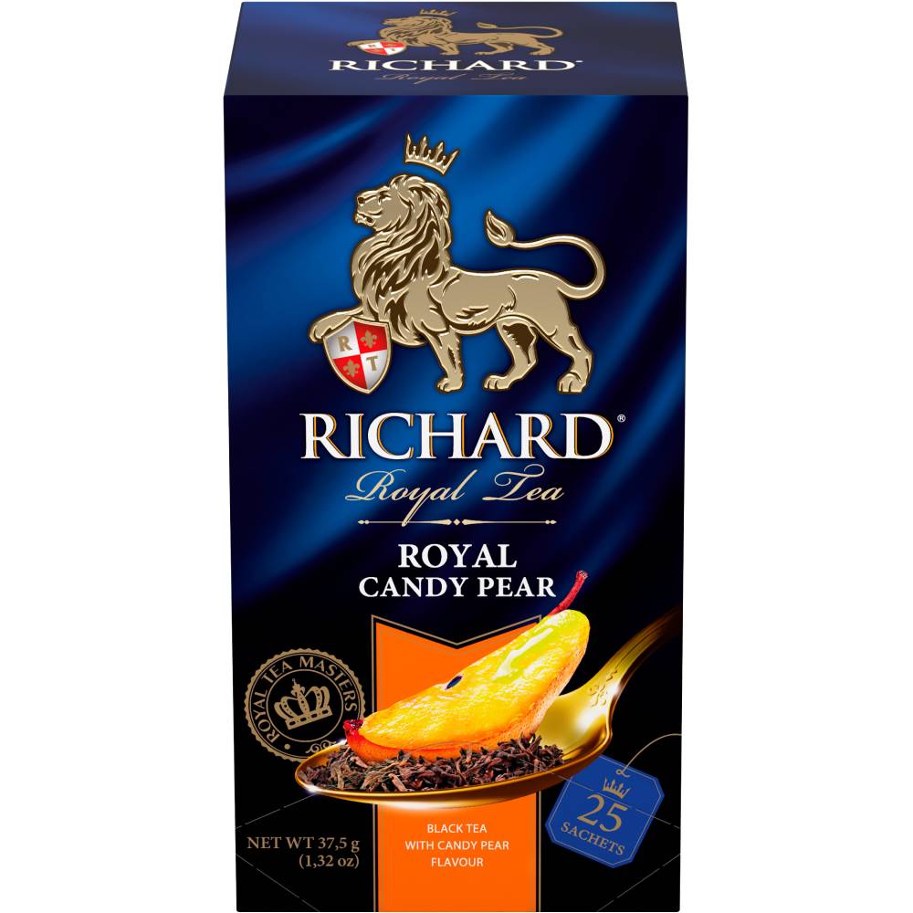 RICHARD Royal Candy Pear – Crni čaj sa aromom karamelizovane kruške, 25x1,5g