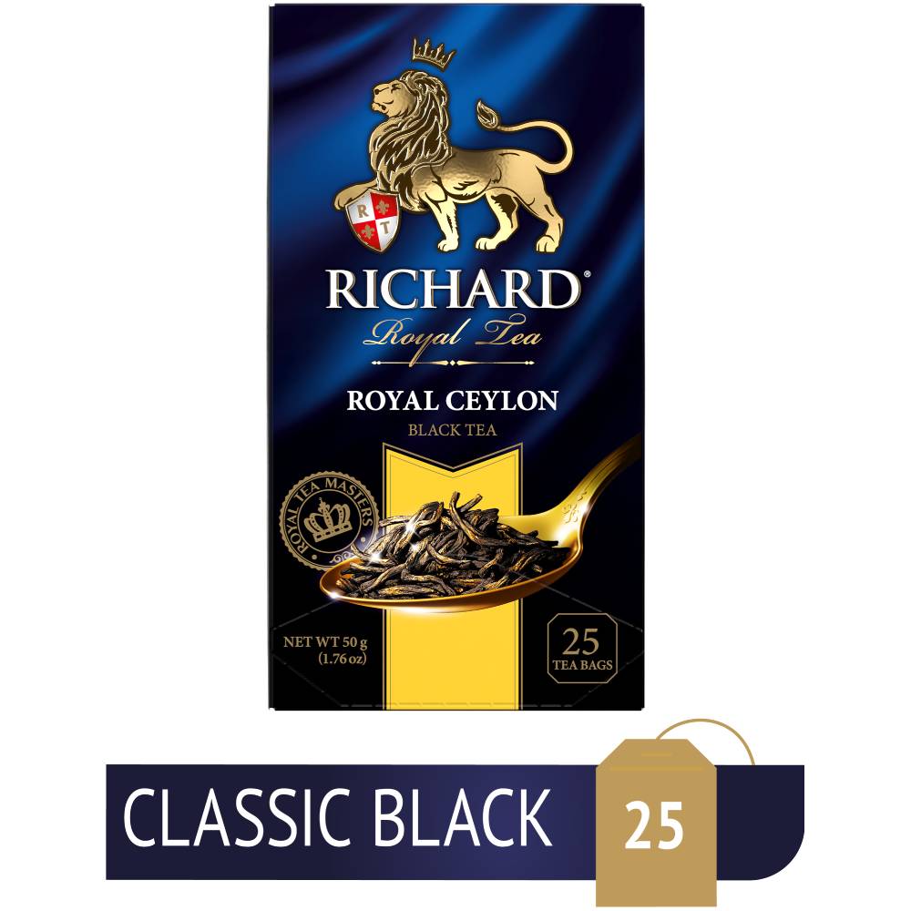 RICHARD Royal Ceylon - Crni cejlonski čaj, 25x2g