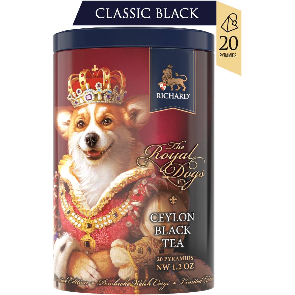 RICHARD Royal Dogs, Corgi -  Crni čaj, 20 x 1,7g
