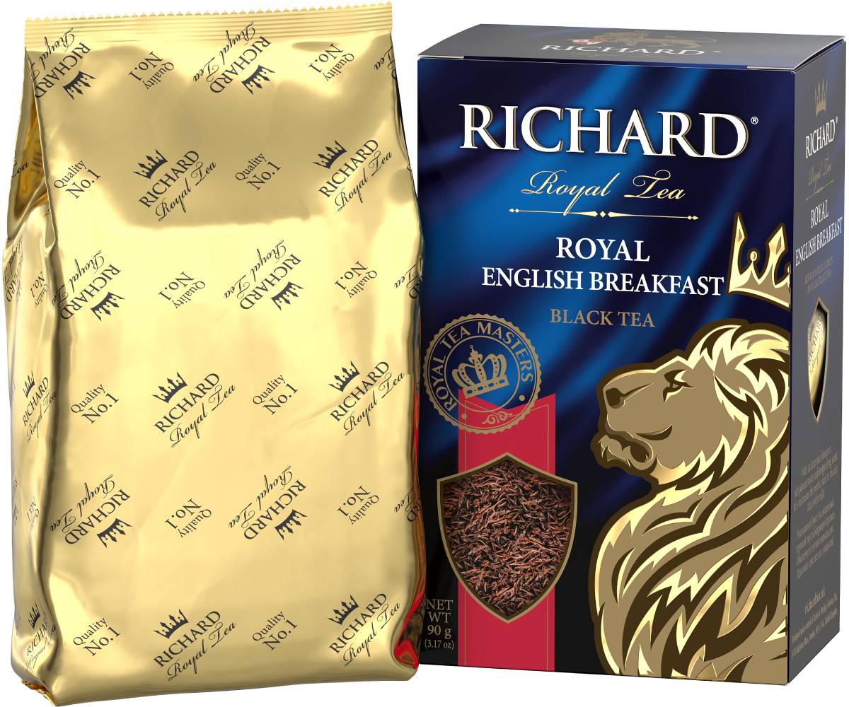 RICHARD Royal English Breakfast - Mešavina kenijskog, indijskog i cejlonskog crnog čaja, 90g rinfuz