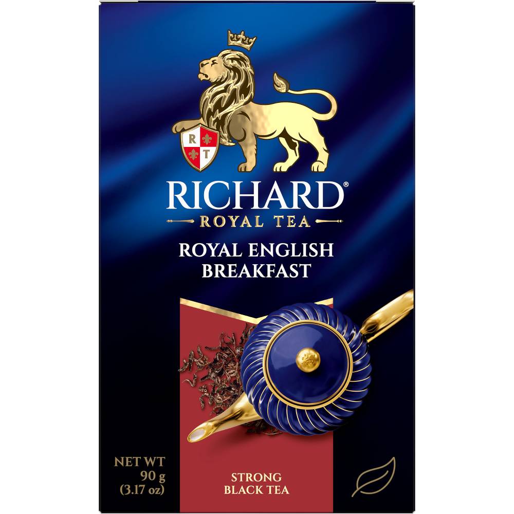 RICHARD Royal English Breakfast - Mešavina kenijskog, indijskog i cejlonskog crnog čaja, 90g rinfuz