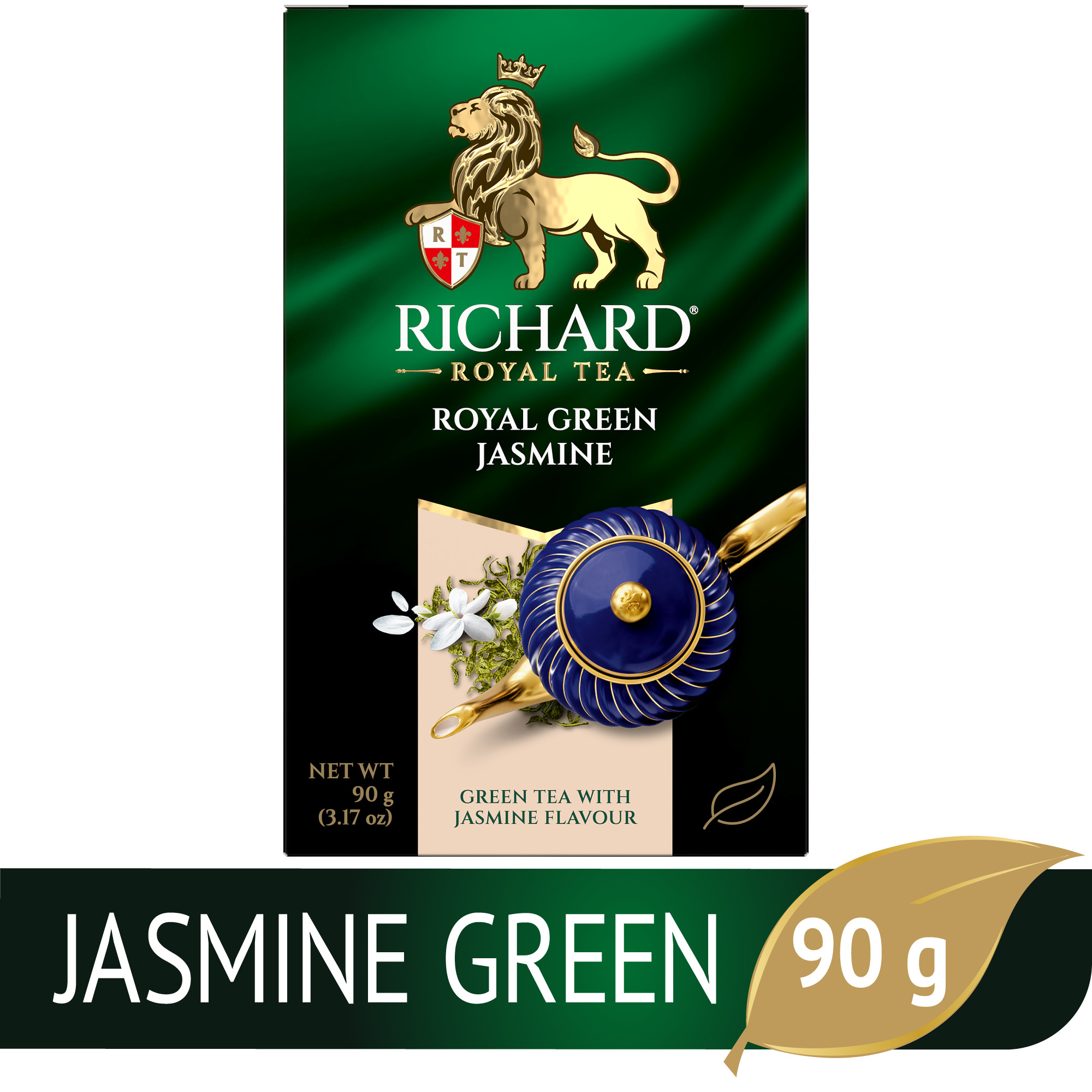 RICHARD Royal Green Jasmine - Zeleni čaj krupnog lista sa jasminom, 90g rinfuz