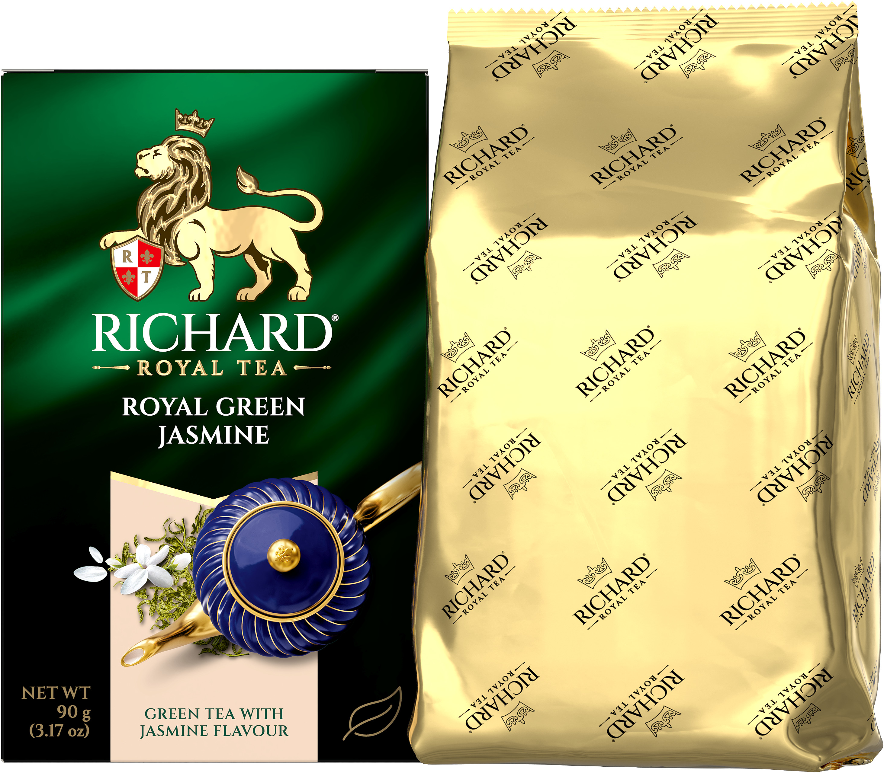 RICHARD Royal Green Jasmine - Zeleni čaj krupnog lista sa jasminom, 90g rinfuz