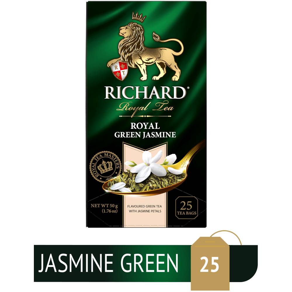 RICHARD Royal Green Jasmine  - Zeleni čaj sa prirodnom aromom jasmina, 25x2g