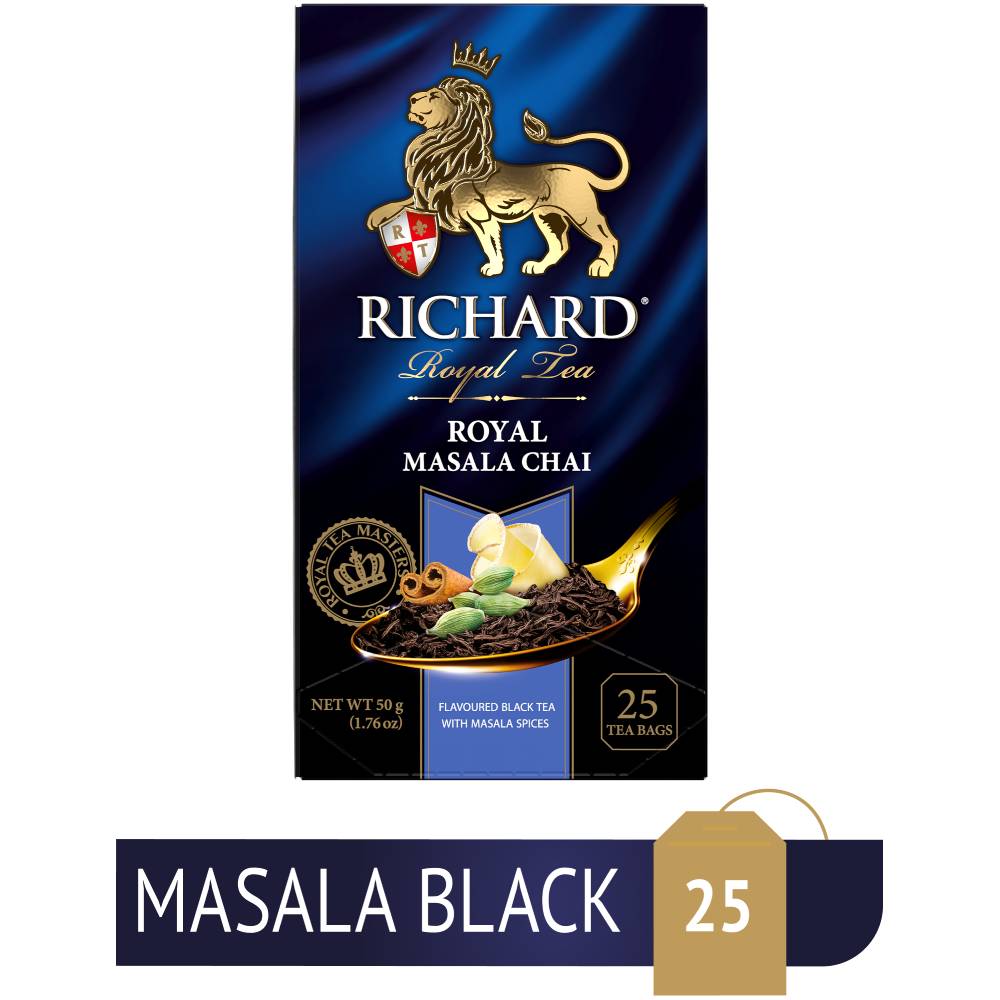 RICHARD Royal Masala Chai - Indijski crni čaj sa djumbirom, cimetom i kardamonom, 25x2gg