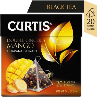 CURTIS Double Ginger Mango - Crni čaj sa komadićima đumbira, manga i aromom manga