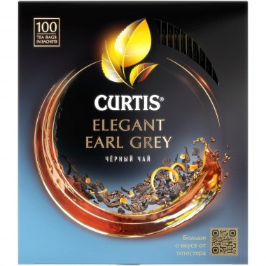 CURTIS Elegant Earl Grey - Crni čaj sa aromom bergamota i korom citrusa, 100 x 1,7g