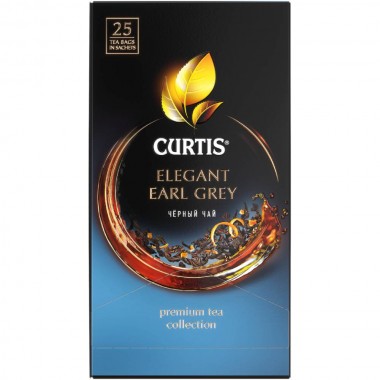 CURTIS Elegant Earl Grey - Crni čaj sa aromom bergamota i korom citrusa, 25 x 1,7g