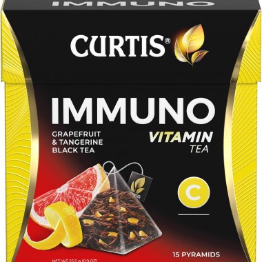 CURTIS Immuno Tea - Crni čaj sa korom citrusa i aromom grejfruta, limete i mandarine, 15 x 1,5g