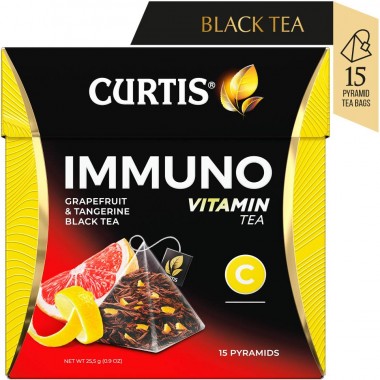 CURTIS Immuno Tea - Crni čaj sa korom citrusa i aromom grejfruta, limete i mandarine, 15 x 1,5g