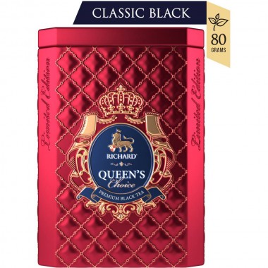 RICHARD King's & Queen's Choice  - Crni kenijski čaj, 80g rinfuz, QUEEN metalna kutija